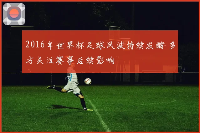 2016年世界杯足球风波持续发酵 多方关注赛事后续影响